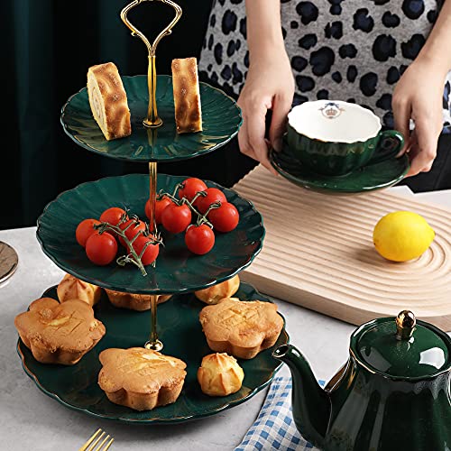 Sweejar 3 Tier Ceramic Cake Stand Wedding