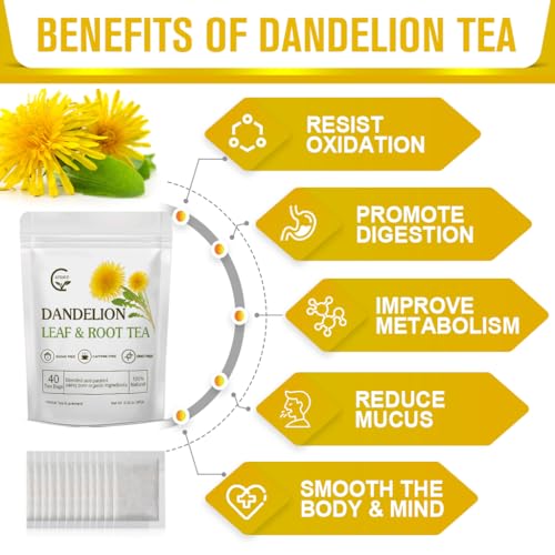 Organic Dandelion Leaf & Root Tea (40 Count)