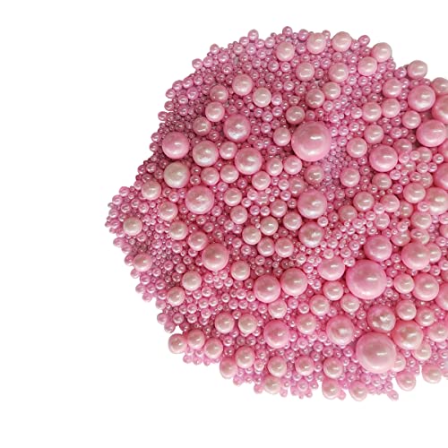 Edible Pink Sugar Pearls Candy Sprinkles 120G (4.23 Ounce)