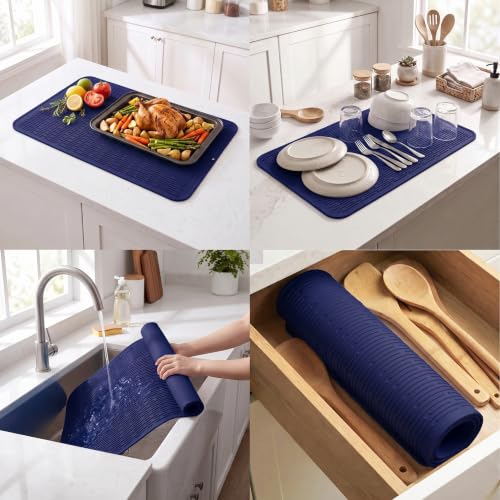 Silicone Dish Drying Mat for Multiple Usage