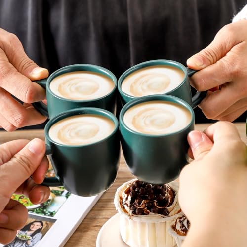 Stackable Porcelain Mini Espresso Cups and Saucers Set of 6
