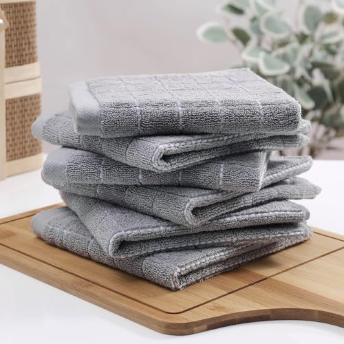 100% Cotton Terry Kitchen Dish Cloths (12 Count)