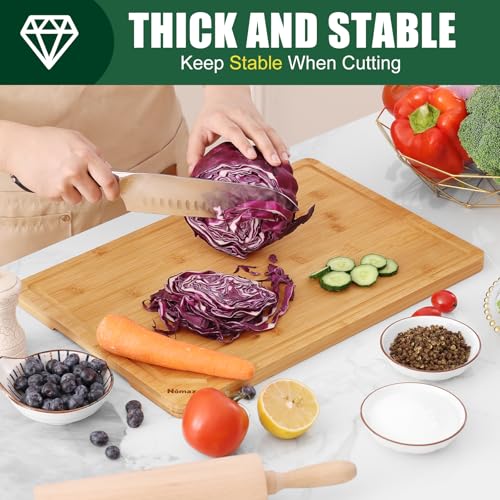 Extra Large Organic Bamboo Cutting Boards for Kitchen