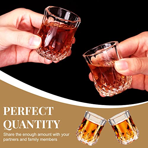 100 Pcs 1.7 oz Mini Shot Glasses Set Whiskey Tasting Glasses Heavy Duty Base Clear Shot Cup Cute Cordial Mini Wine Cups for Bourbon (100 Count)