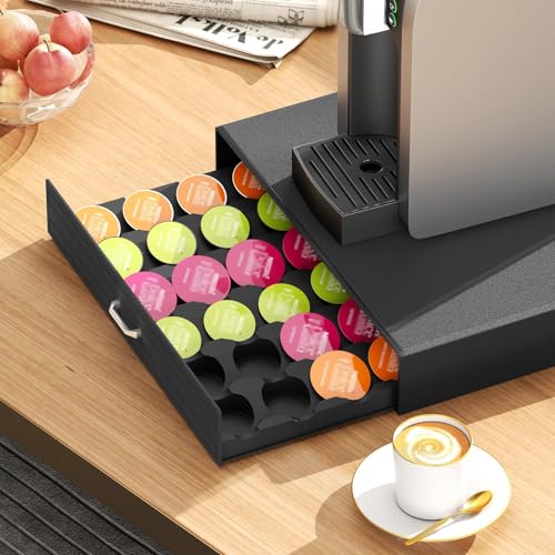 K Cup Holder Drawer 30 Pods Capacity Coffee Pod Holder Black
