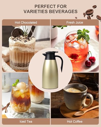 70 OZ Updated Thermal Coffee Carafe for keeping hot (70 Count)