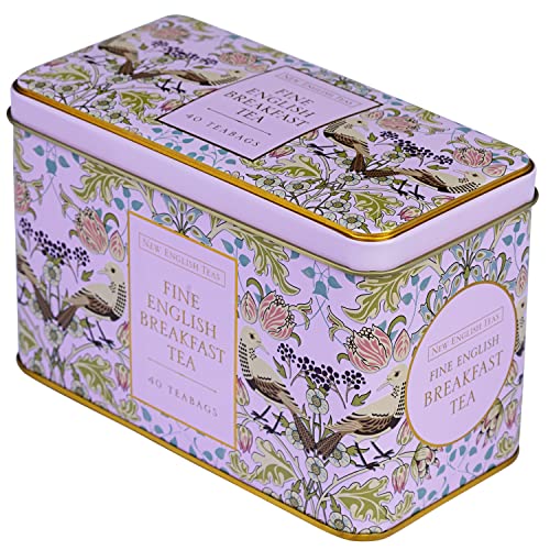 Song Thrush Tea Tin with 40 Black Tea Bags (40 Count)