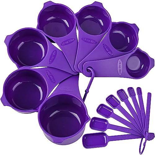 Plastic Measuring Cups and Spoons Set 15