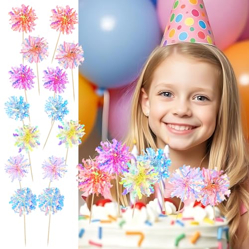 35Pcs Foil Firework Cupcake Toppers (35 Count)