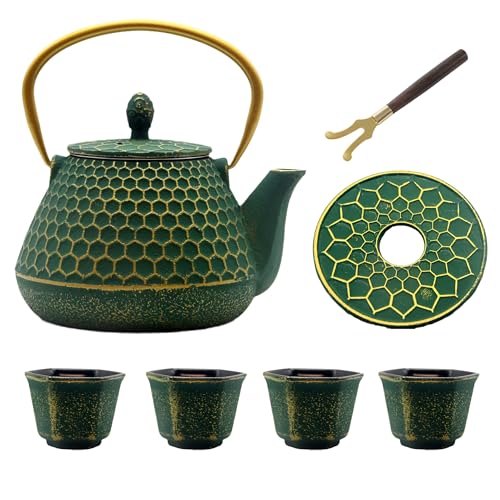 Cast Iron Teapot and Cups Set