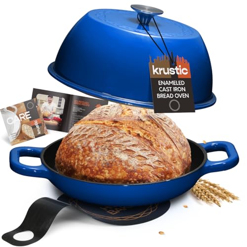 Enameled Cast Iron Dutch Oven for Sourdough Bread Baking