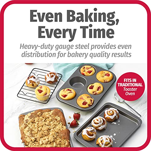 4 Piece Nonstick Steel Toaster Oven Set with Sheet Pan