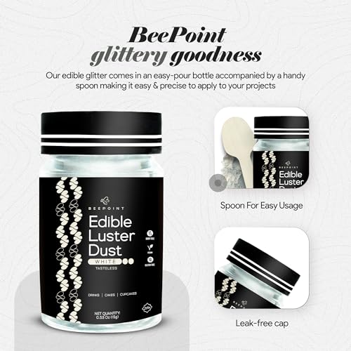 White Edible Luster Dust 15g