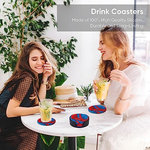 6 Pcs Rubber Drink Coasters Holder Silicone Cup Mat Outdoor Plastic Coaster