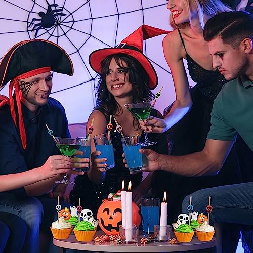 150pcs Halloween Skeleton Drink Topper