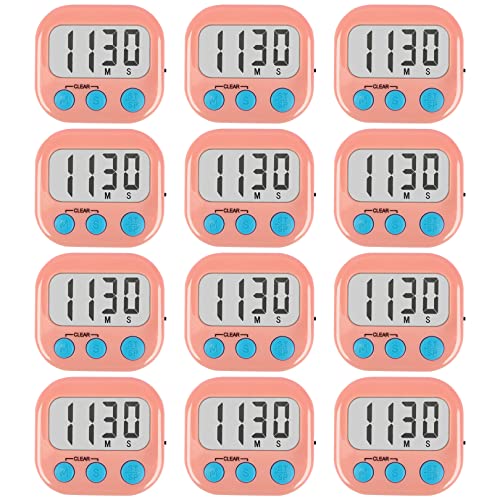Digital Kitchen Timers for Cooking (12 Count)