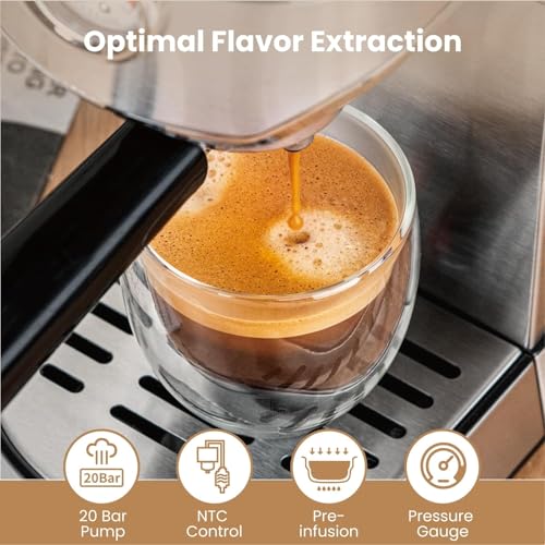 Espresso Expresso Machine 20 Bar with Auto Milk Frother