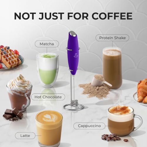 Powerful Milk Frother Wand With Duracell Batteries