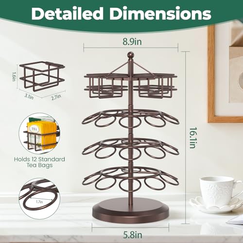 K Cup Holder Coffee Pod Organizer Carousel for Countertop