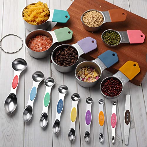 Magnetic Measuring Cups and Spoons Set Stainless Steel Measuring Cup&Spoon