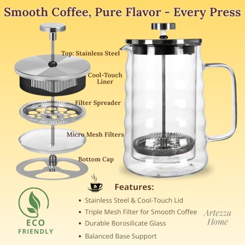 Glass French Press Coffee Maker