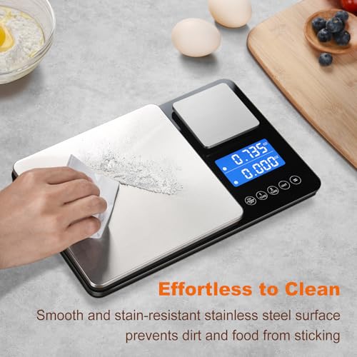 0.001oz 33lbs Dual Platform Food Kitchen Scales Digital Weight Grams and Ounces