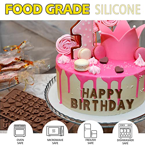 Silicone Letter and Number Chocolate Molds (2 Count)