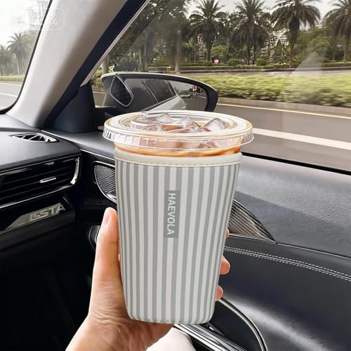 Reusable Insulated Neoprene Iced Coffee Cup Sleeve (3 Count)
