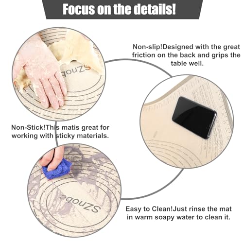 Silicone Pastry Mat 34X26 inch Baking mat Perfect for Dough