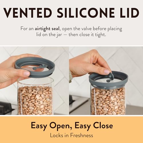 Glass Kitchen Storage Containers with Airtight Silicone Lids (5 Count)