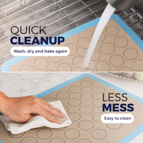 Macaron Baking Mat Silicone Non Stick (4 Count)