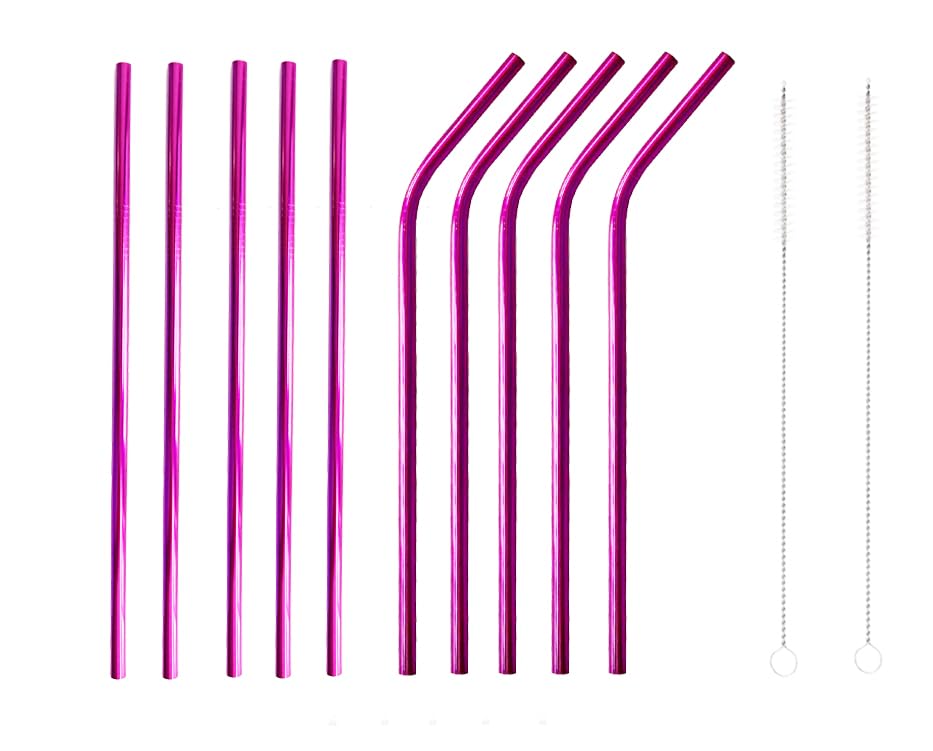 10 Pcs Stainless Steel Straws