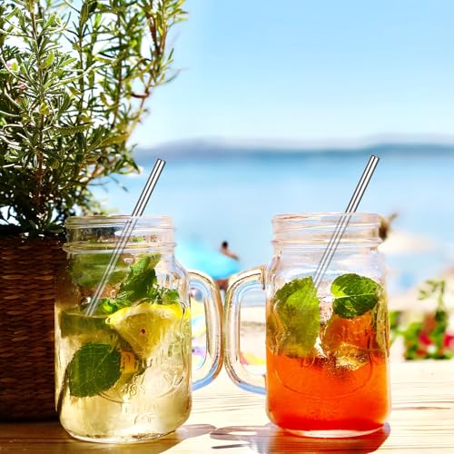 12 Pack 4.7 Inch Short Metal Cocktail Straws (12 Count)