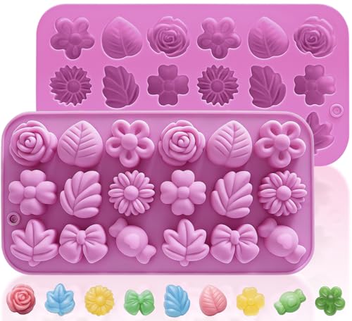 Flower Candy Molds Silicone (2 Count)