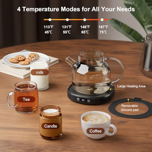 Coffee Mug Warmer with You are Awesome Mug Set Electric Cup Warmer for Desk
