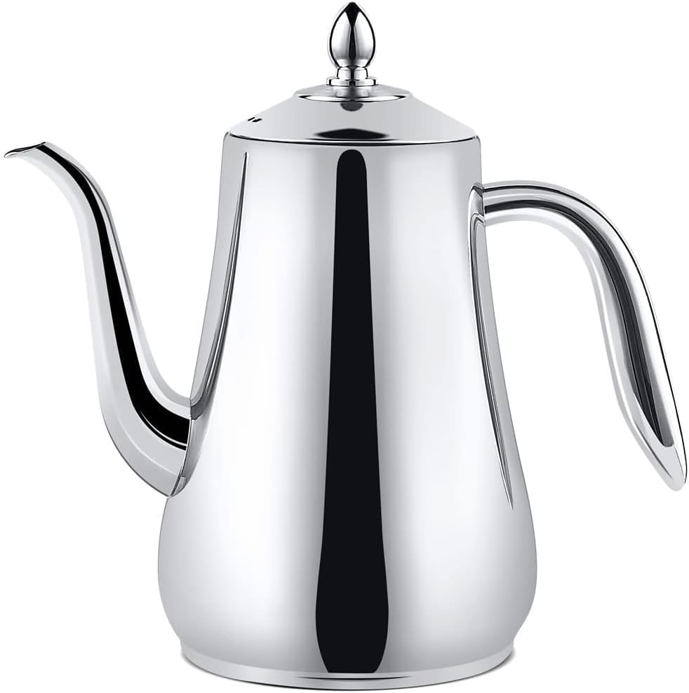 Stainless Steel Teapot with Infuser Silver 58Oz