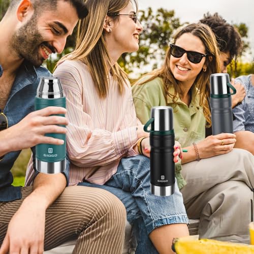 Vacuum Insulated Water Bottle Thermo Water Flask with Cup 680ml