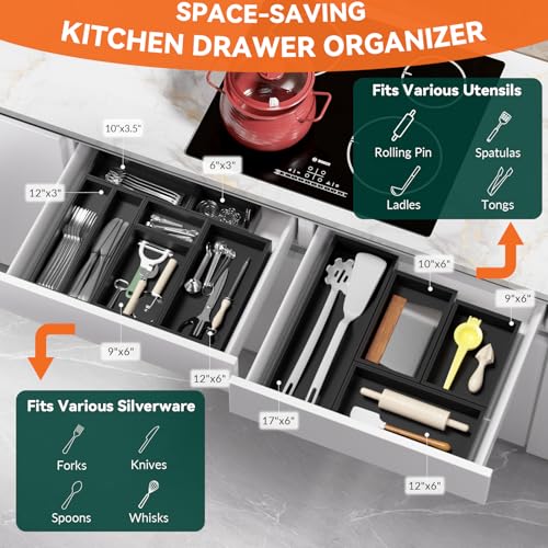Bamboo Kitchen Drawer Organizer (2 Count)