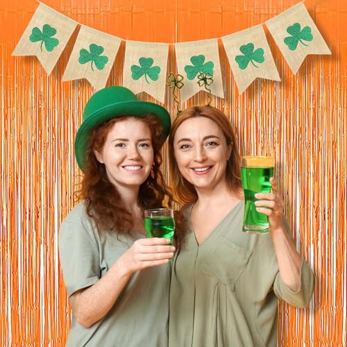 Orange Streamers Party Backdrop (2 Count)