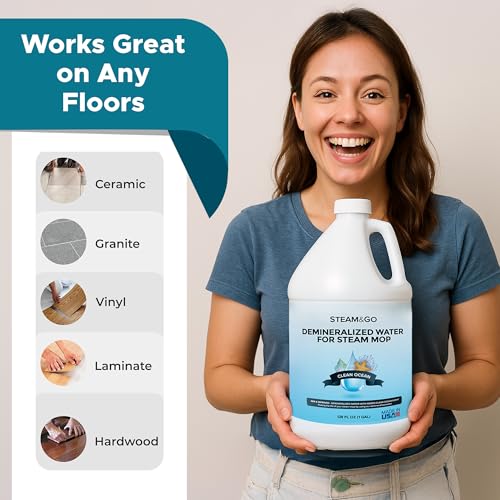 Steam & Go Demineralized Water for Steam Mop (128 Fl Oz)