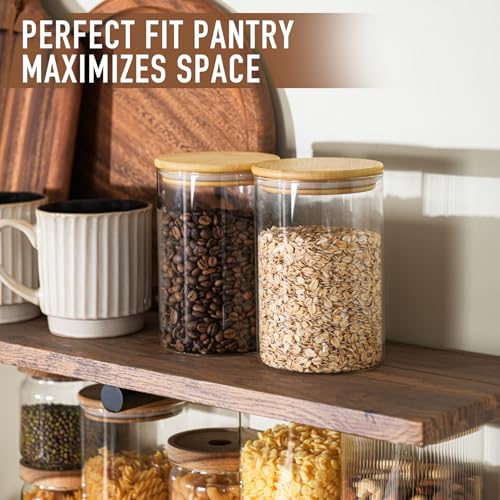 32oz 1Qt Round Glass Storage Containers with Lids 6 (6 Count)