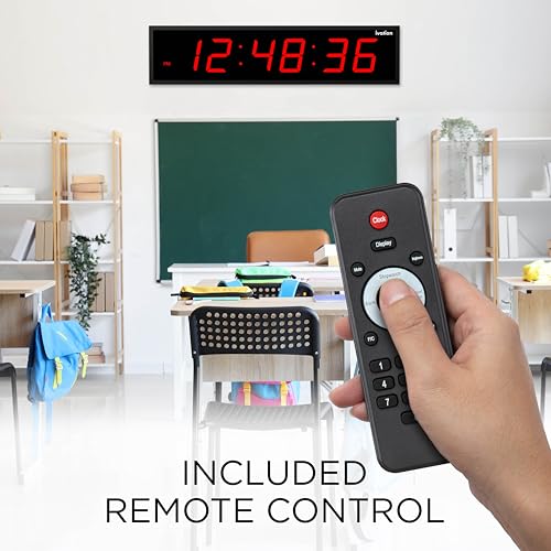 Oversized Digital Wall Clock with Large LED Display & Timer