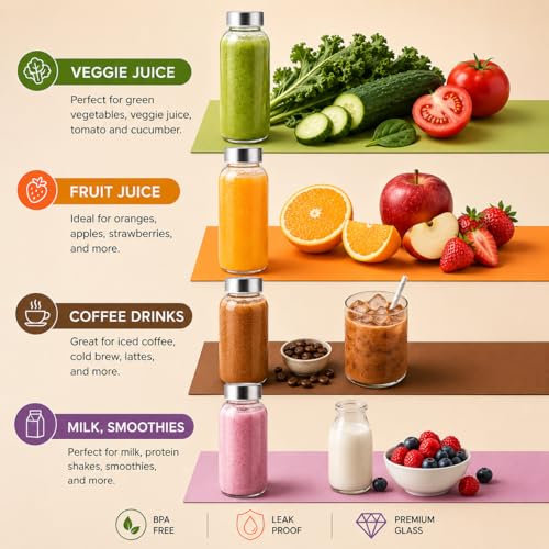 10 oz Glass Juice Bottles