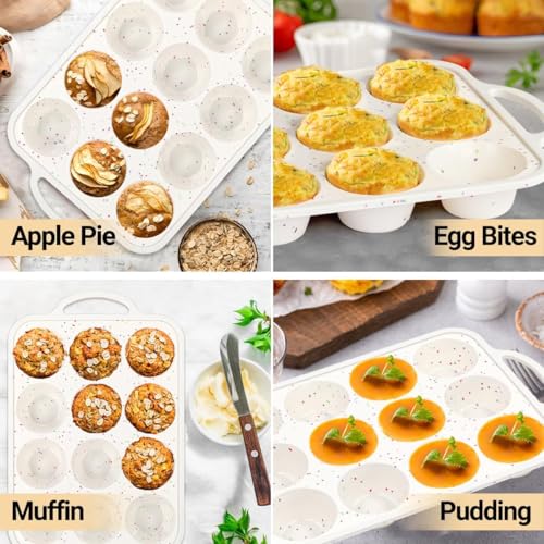 Silicone Muffin Pans for Baking (2 Count)
