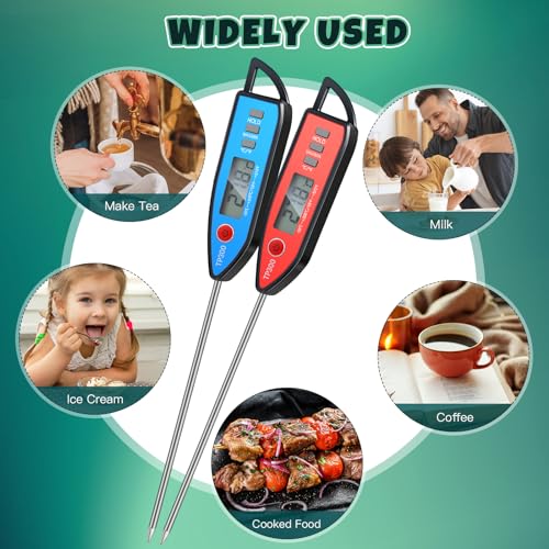 10 Set Digital Food Thermometer Long Probe Instant (10 Count)
