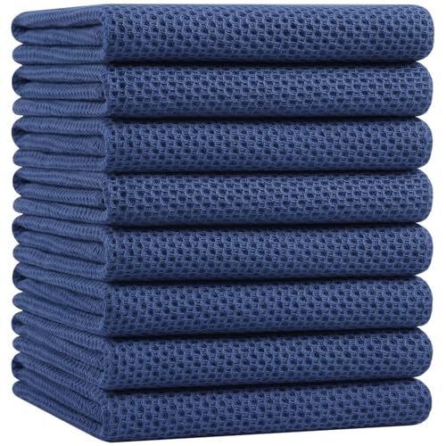 100% Cotton Oversized Waffle Weave Kitchen Towels 8 (8 Count)