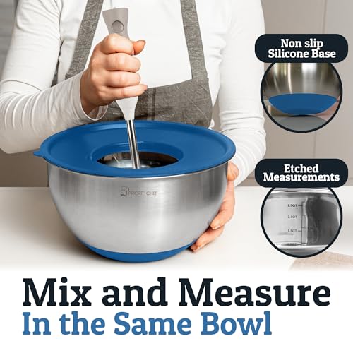 Stainless Steel Mixing Bowls with Lids Set (5 Count)