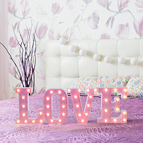 Pink Light up Letters (4.2329 Ounce)