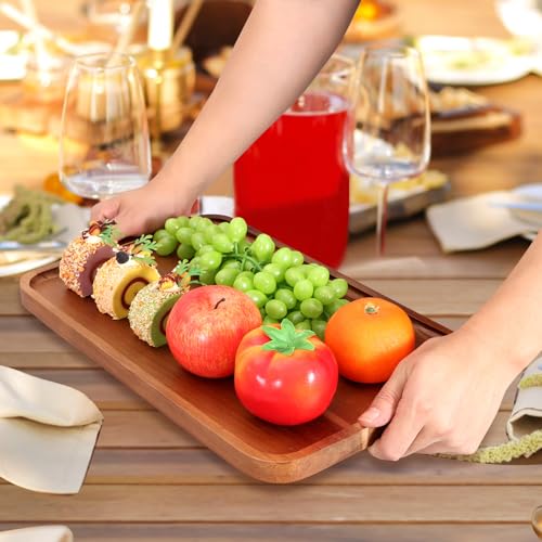Rectangle Wooden Platter Acacia Charcuterie Boards Serving Tray Wood Plates