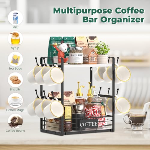 Coffee Mug Cup Holder Tree Bar Station Organizer